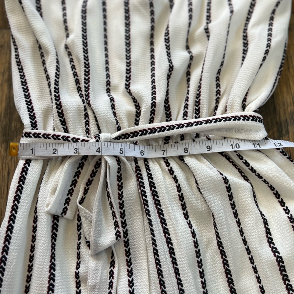 One Clothing Heart La Ivory Black Striped Jumpsuit - Picture 6 of 11